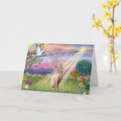 Carte Chat Sphynx - Ange des Nuages (Fleur jaune)