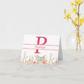 Carte Chat sucré et papier de papeterie personnelle fron (Fleur jaune)