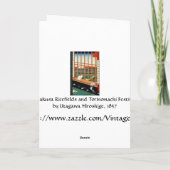 Carte Chat sur la fenêtre avec la vue de Mt Fuji par (Dos)