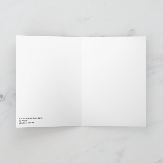 Carte Chat sur le toit (Intérieur)