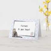 Carte Chat Sur Plaid Pet Perdre Sympathie (Fleur jaune)