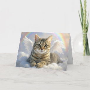 Carte Chat Tabby Ange pour Perte d'Animal de Compagnie