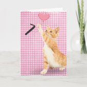 Carte chat tabby de 7ème anniversaire (Devant)