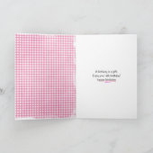 Carte chat tabby pour son 4ème anniversaire (Intérieur)