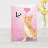 Carte chat tigré 12 ans (Fleur jaune)