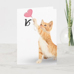 Carte chat tigré 16 ans