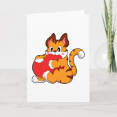 Carte Chat tigre à Love with Heart.PNG (Devant)