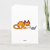 Carte Chat tigre avec Souris (Dos)