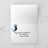 Carte chat tigré d'anniversaire humoristique (Intérieur)