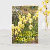 Carte Chat Tigre Mignon Iris Jaune Saint-Valentin Nom de (Fleur jaune)
