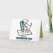 Carte Chat Tonkinois avec tueur zombie crowbar halloween (Dos)