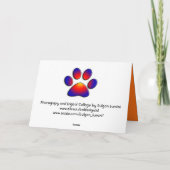 CARTE CHAT, TORTUE ET BASKETBALL (Dos)