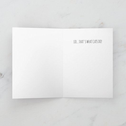 Carte Chat Tout casser Table de pensée de vous (Intérieur)