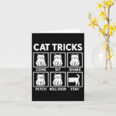 Carte Chat Tricks Propriétaire du chat (Fleur jaune)