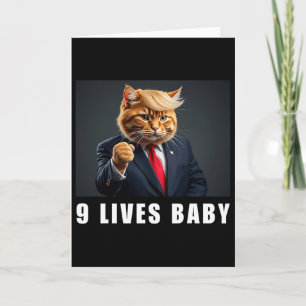 Carte Chat Trump 9 Vies par Trump 2024 Gagne Victoire Va