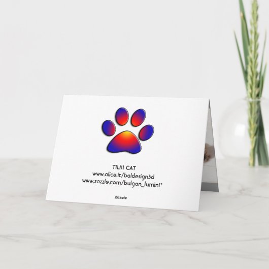 CARTE CHAT TURQUE (Dos)