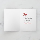 Carte Chat Tuxedo Anniversaire Avec Coeur Dangereux (Intérieur)