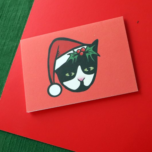 Carte Chat Tuxedo Joyeux Noël