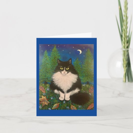 Carte Chat Tuxedo Ne m'oubliez pas (Devant)