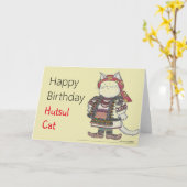 Carte Chat ukrainien Hutsul (Fleur jaune)