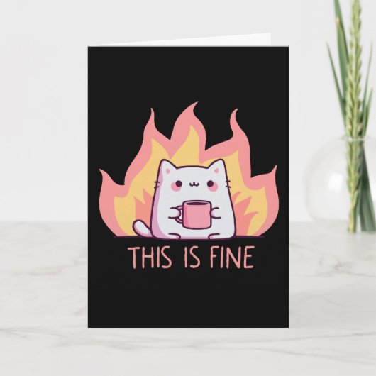 Carte Chat Un Feu C'est Très Bien (Devant)