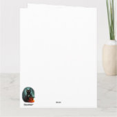 Carte Chat Vampire et Citrouille de Sorcier Halloween Su (Dos)