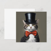 Carte Chat victorien (Devant / Derrière)