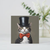 Carte Chat victorien (Debout devant)