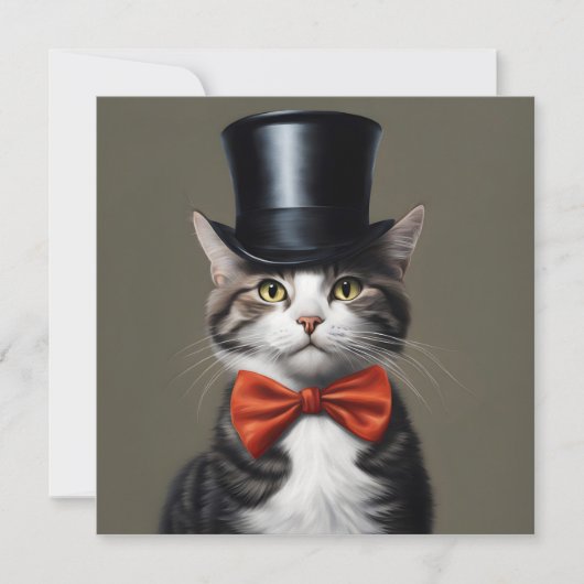Carte Chat victorien (Devant)