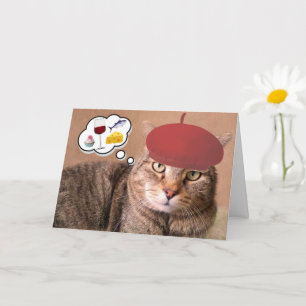 Carte Chat, Vin Et Fromage Anniversaire