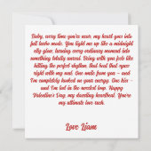Carte Chat Vintage & Cœur Saint-Valentin (Dos)