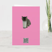 Carte Chat volant du lait d'un verre (Dos)