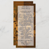 Carte Châtaignier Brown/Or/Carte Rack Vert/Menu/Programm (Devant / Derrière)