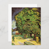 Carte Châtaigniers en fleurs par Vincent van Gogh (Devant / Derrière)