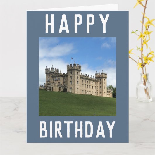 Carte Château de Flottes, Kelso, Écosse (Fleur jaune)