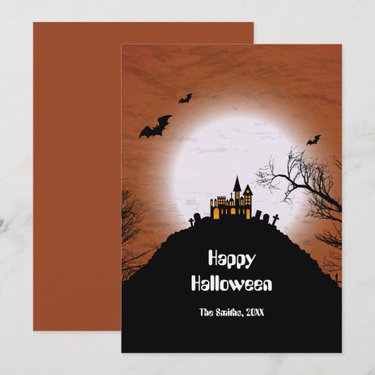 Carte Château de la Lune d'Halloween (Devant / Derrière)