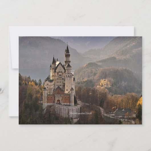 Carte Château de Neuschwanstein, Allemagne (Devant)