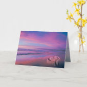 Carte Château de sable de l'amour (Fleur jaune)