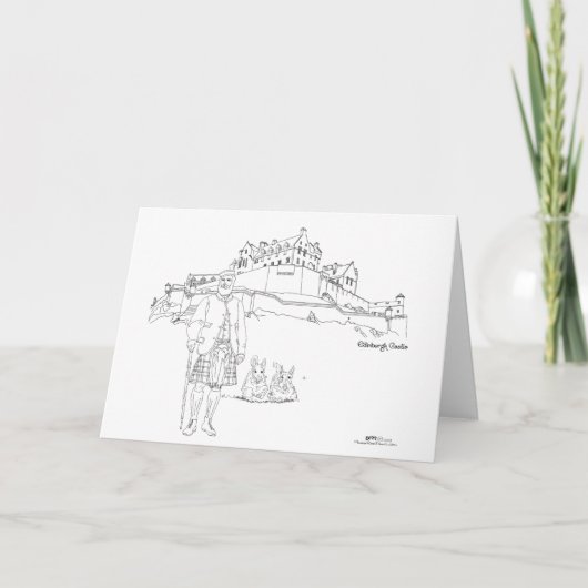 Carte Château d'Édimbourg, Écosse (Devant)