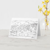 Carte Château d'Eilean Donan, Écosse (Fleur jaune)