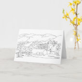 Carte Château d'Eilean Donan, Écosse (Fleur jaune)