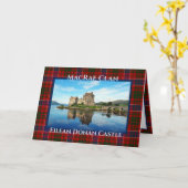 Carte Château d'Eilean Donan personnalisé - Clan MacRae (Fleur jaune)