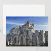 Carte Château des Comtes de Gand. (Devant / Derrière)