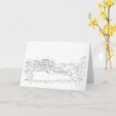 Carte Château d'Inveraray Écosse (Fleur jaune)