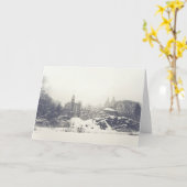 Carte Château du Belvédère en hiver à Central Park (Fleur jaune)