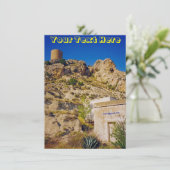Carte château Espagne personnalisable (Debout devant)