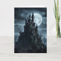 Château gothique à minuit
