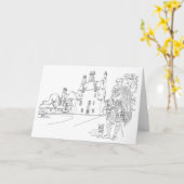 Carte Château Lauriston, Aberdeenshire, Écosse (Fleur jaune)