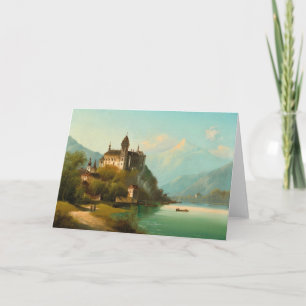 Carte Château sur Mountain Lake Johann Wilhelm Jankows