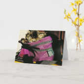 Carte Chaton À Dormir Dans Le Porte Mlle Vous Personnali (Fleur jaune)